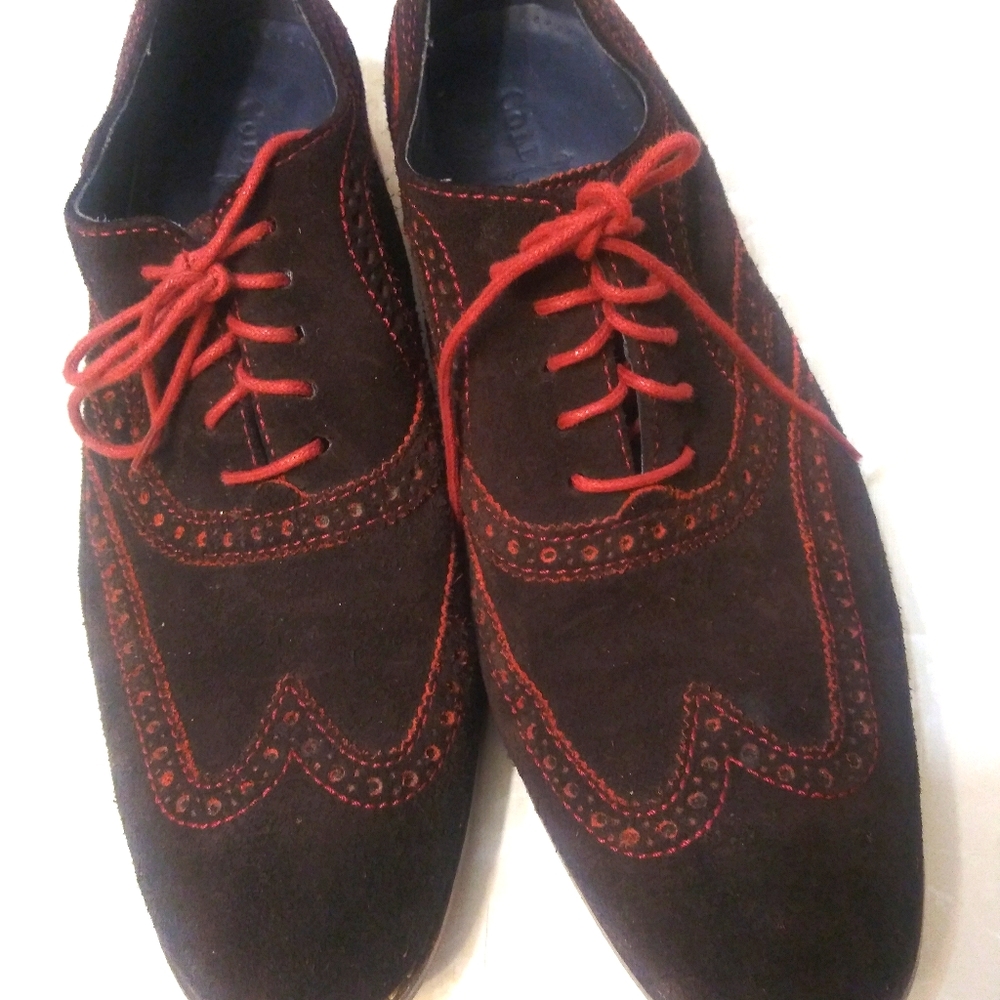 Cole Haan Wingtip Suede Men Oxford Sz 10.5M